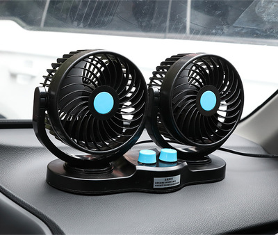 車載風扇大貨車24v伏12v制冷小面包車雙頭車用強力汽車電風扇USB|兆瑞車飾 LXCSP311【電子產品】 - 云車品